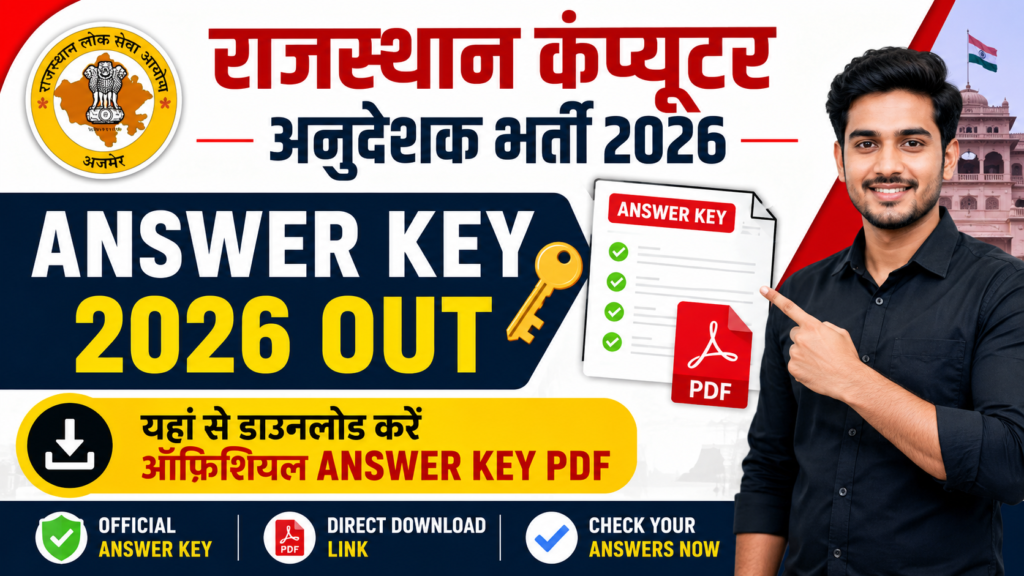 Rajasthan Computer Anudeshak Answer Key 2026