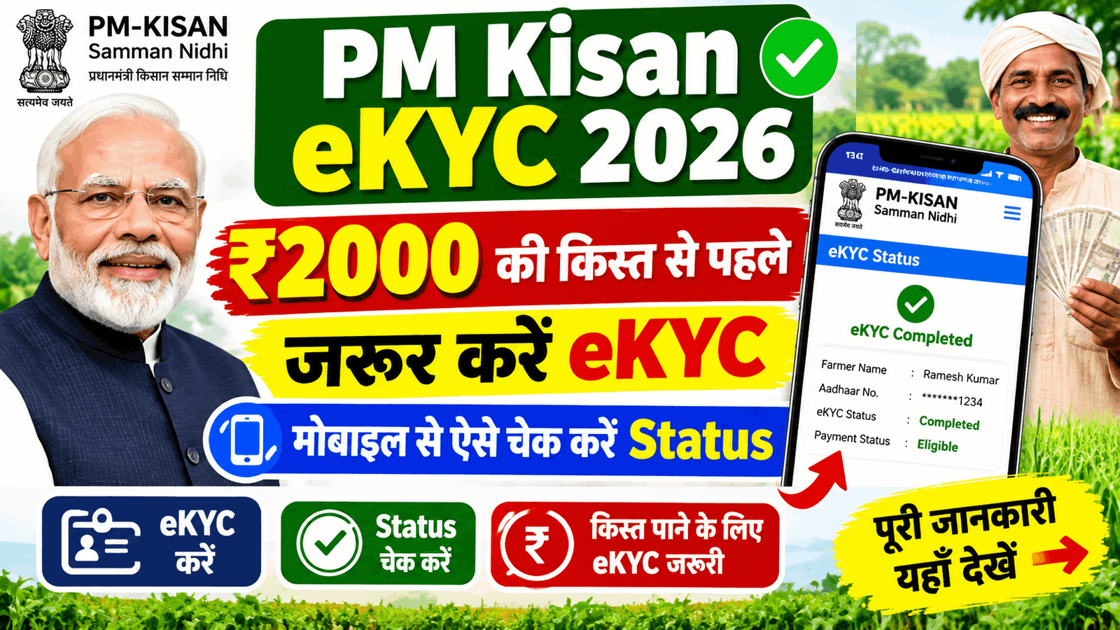 PM Kisan eKYC 2026