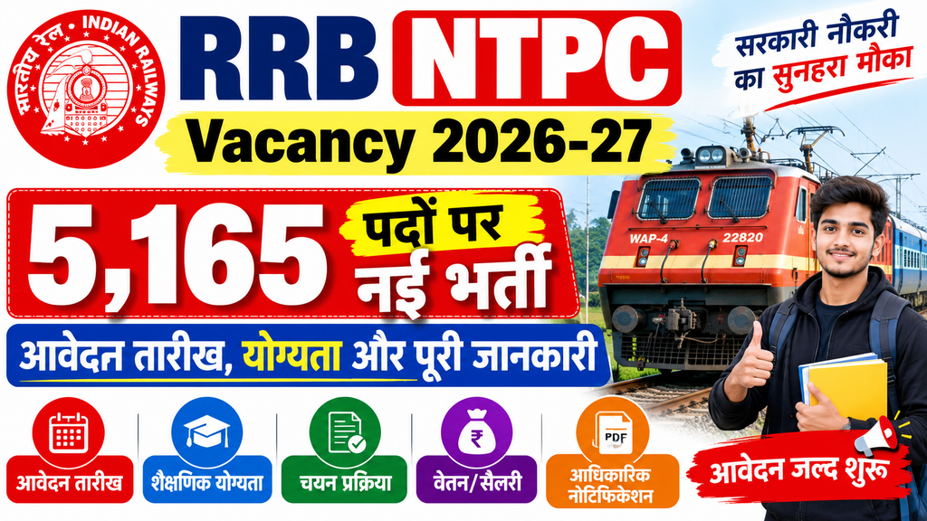 RRB NTPC Vacancy 2026-27 Online Form Apply
