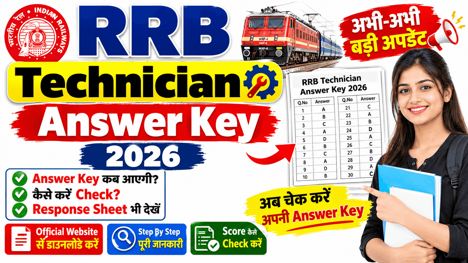 RRB Technician Answer Key 2026 Kab Jaari Hoga