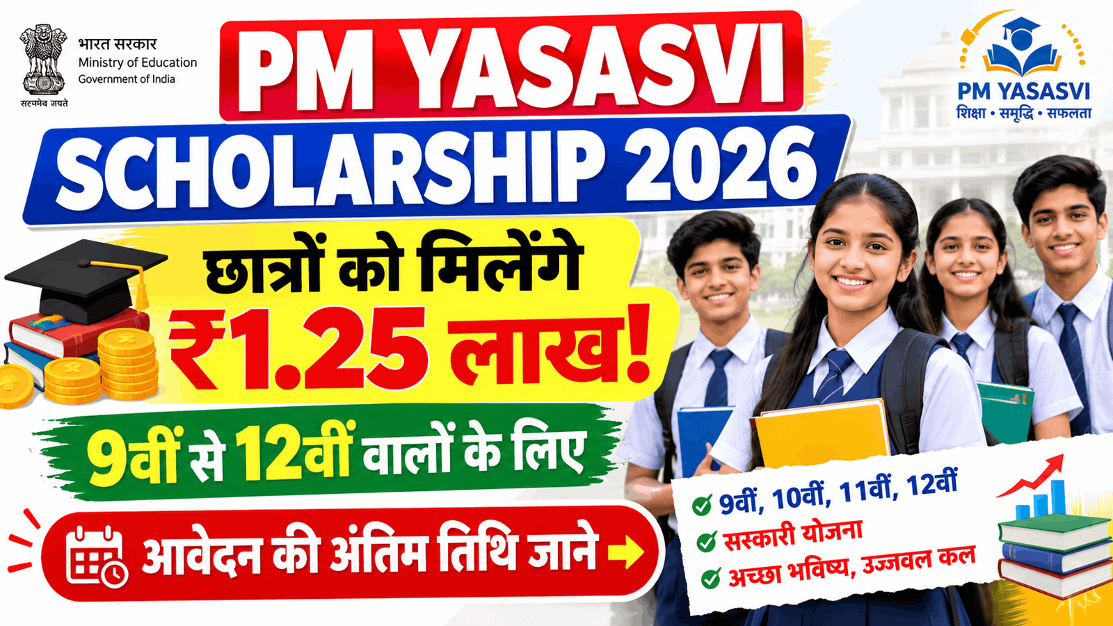 PM YASASVI Scholarship 2026-27 Online Apply Kaise Kare