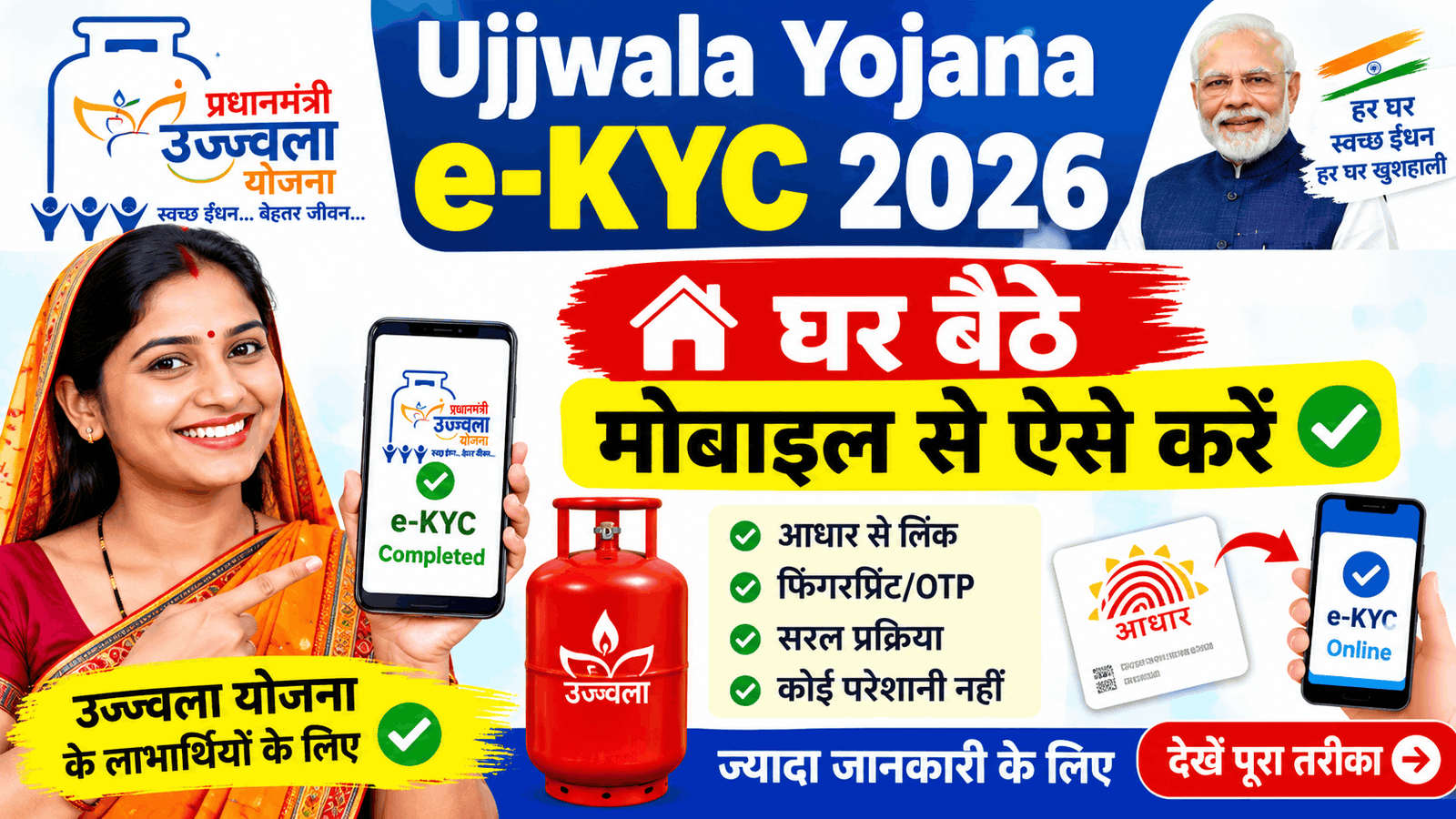 Ujjwala Yojana e-KYC 2026 Kaise Kare